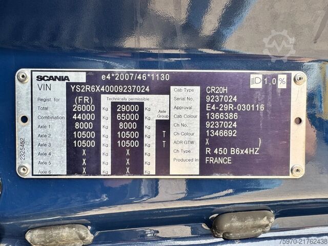 Hook arm system Scania R450 XT 6X4 2018 RETARDER HAAKARM