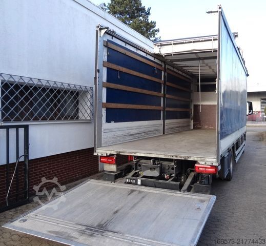 Flatbed truck with tarp MAN TGM 15.290 BL Schiebeplane mit Edscha