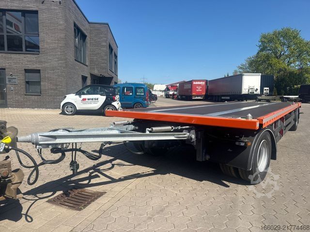 Trailer with working platform  Wiese Plattform Anhänger mit Twistlocks