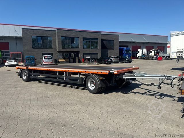 Trailer with working platform  Wiese Plattform Anhänger mit Twistlocks