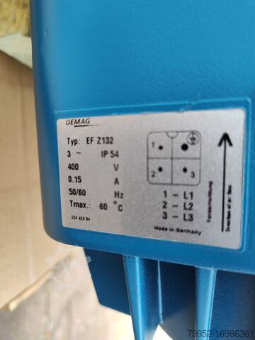 ZBA132 B4 B050 / A70D-H-1 i = 16,7 DEMAG Motor ZBA132 B4 B050 Gearbox A70D-H i