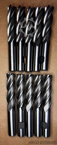 25 pcs. HSS end mills, new, Ø 12, 16