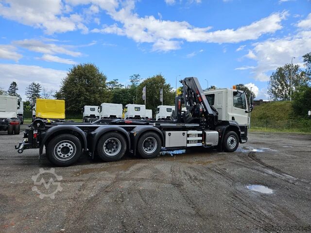 Container transport (hook-lift system) DAF CF 450 FAW 8x4 + Container hook MULTILIFT 22T ...