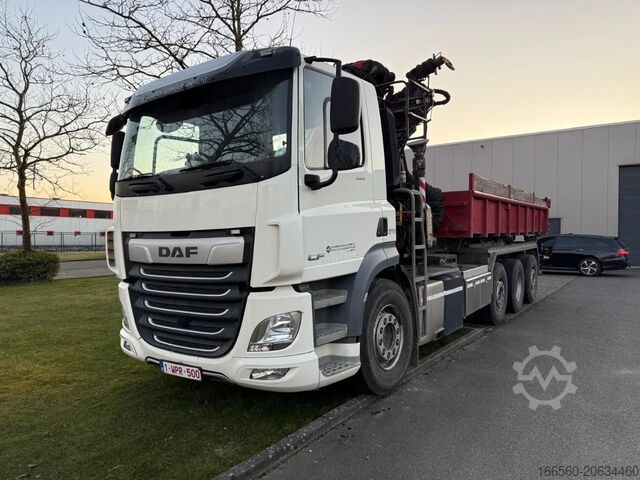 Container transport (hook-lift system) DAF CF 480 FAQ +Fassi Kraan F235A2.24 + Containerha...
