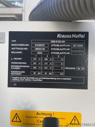 Spritzgießmaschine KraussMaffei MX BLUE POWER 1600T/1800