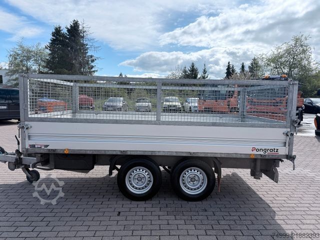 Three-way tipper trailer PONGRATZ 3-SKS 3600/17 , Kipper,Funk, Rampen, Laubgitter,