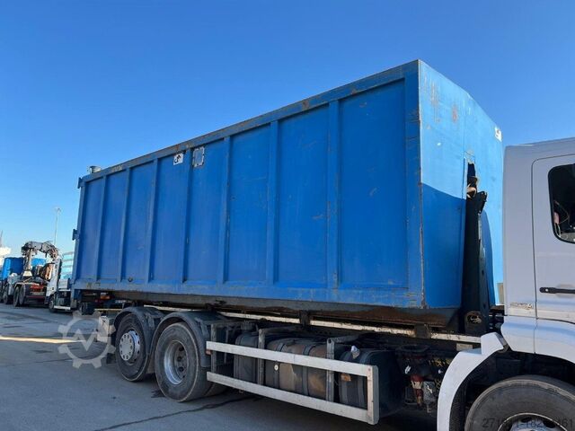 Roll-off container  CONTAINER SCARRABILE USATO CON TETTO FISSO