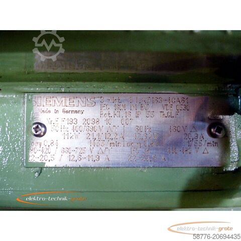 Control unit Siemens 1LA5163-4CA61 Motor