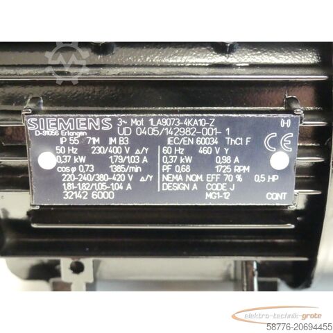 Control unit Siemens 1LA9073-4KA10 - Z SN:UD0405/142982-001-1 - ! -