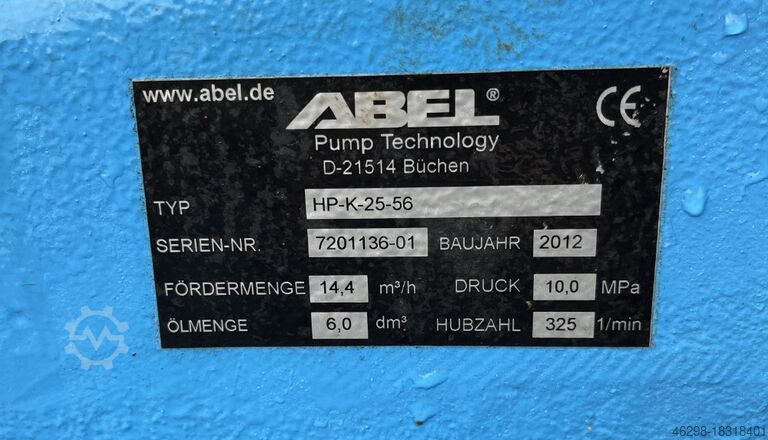 Hochdruckpumpe gebrauch Abel HP-K25-56