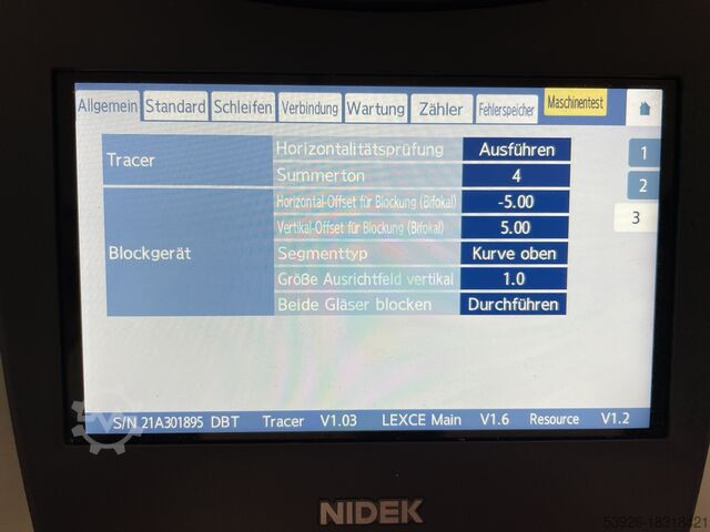 Automatic edger Nidek LEXCE DB-T Patternless Edger from 2023