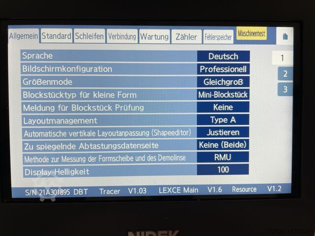 Automatic edger Nidek LEXCE DB-T Patternless Edger from 2023