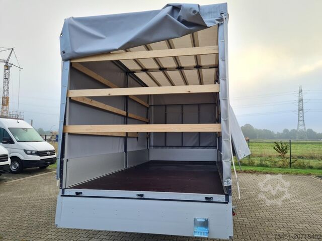 Transporter mit Pritsche & Plane Renault Master Pritsche Schiebe Plane 10 Pal. LUFTFEDERUNG