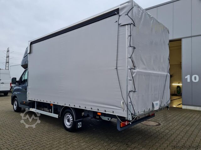 Transporter mit Pritsche & Plane Renault Master 35 Pritsche Schiebe Plane Schlafkab 10 PAL LUFTFEDER