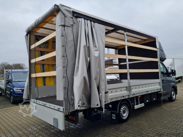 Transporter mit Pritsche & Plane Renault Master 35 Pritsche Schiebe Plane Schlafkab 10 PAL LUFTFEDER