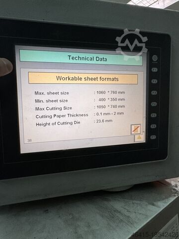 Flexographic printing press SBL die cutting stripping 1060 SE lower plate heating