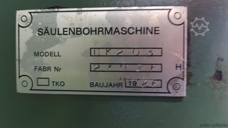 Säulenbohrmaschine ZMM METALIK NK 203