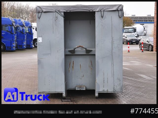 Abrollkipper POL OSTEG Abrollcontainer 47,5m³,  Mulde, Dachplane, Portaltür