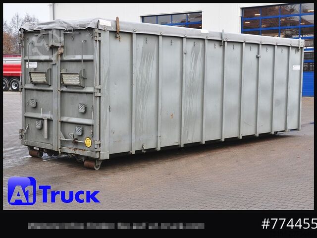 Abrollkipper POL OSTEG Abrollcontainer 47,5m³,  Mulde, Dachplane, Portaltür