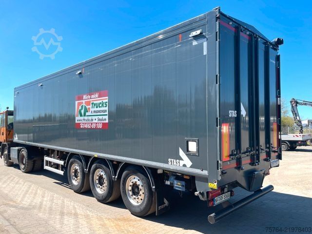 Walking floor semitrailer STAS 60m³ Agrar Schubboden/Trichter/Funk/Auch Miete!