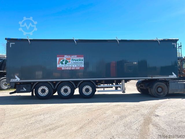 Walking floor semitrailer STAS 60m³ Agrar Schubboden/Trichter/Funk/Auch Miete!