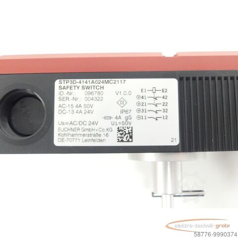 Component Euchner STP3D-4141A024MC2117 Sicherheitsschalter . 096780 SN:004322
