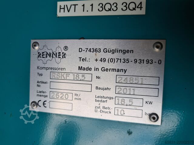 Screw compressor Renner RSKF 18,5