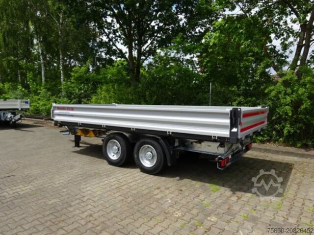 Kippanhänger Möslein TTD11 weiß neuer Tandem 3- Seitenkipper Tieflader-- Neufahrzeug --