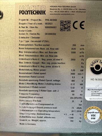 Mobile Absauganlage Höcker Polytechnik Vacumobil VT250-L