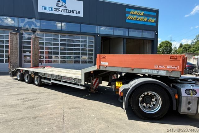 Low loader semitrailer MÜLLER-MITTELTAL T3 Zwangsgelenkt