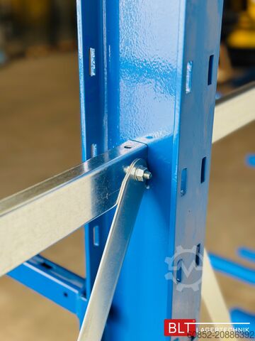 Cantilever rack ca. 3,15 lfm. Kragarmregal Langgutregal H: 250 cm 140 kg/Arm META Multistrong