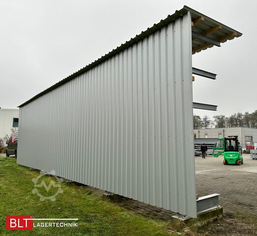 Cantilever rack Kragarmregal mit Dach & RĂĽckwand H:400cm FuĂź + 3 Ebenen