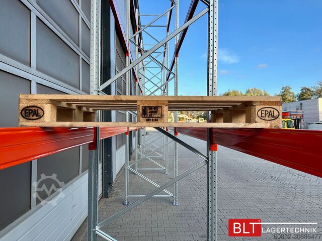 Heavy-duty shelf ca. 14 lfm. Palettenregale H: 650cm Fachlast: 3000 kg , 60 Palettenplätze