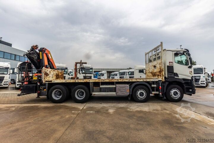 Open body RENAULT C 380 DXI+Palfinger 26 T/m+5EXT.