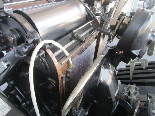 BUCHDRUCKMASCHINE HEIDELBERG TIEGEL A4 MIT HEISSFOLIENPRÄGEEINRICHT.