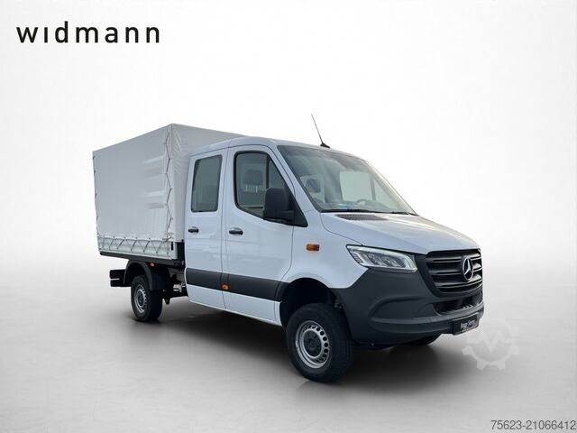 Transporter mit Pritsche & Plane Mercedes-Benz Sprinter 319 CDI 4x4 Doka Pritsche  Klima LED AHK