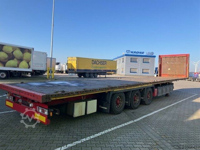 Auflieger mit offener Pritsche Krone Mega Liner Plateau mit Containerverriegelungen SDP 27 eLCVB4-S