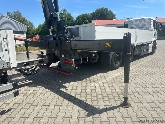 Flatbed truck MAN TGX 26.470 6x2  Palfinger PK 18500 Funk + Hänger
