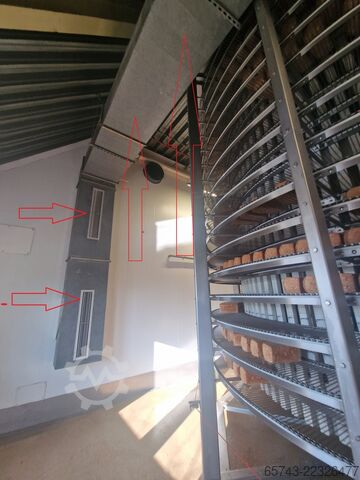 Bread cooling room, ventilation ducts  