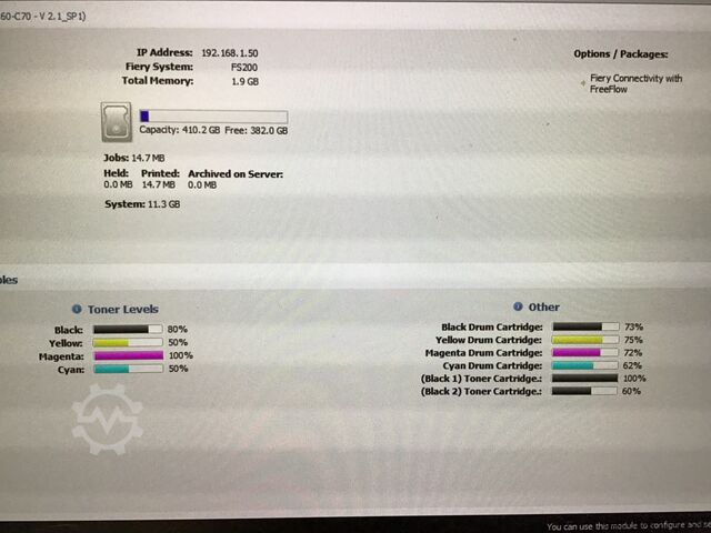 XEROX C60 mit interner FIERY EX-i C60/70 XEROX XEROX Digital Color Press C60