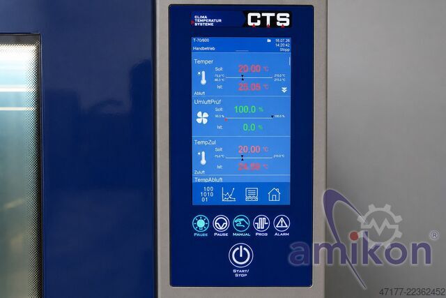 Year of manufacture 2018, 600 liters CTS Temperaturprüfschrank T-70/600 -70 bis +210°C
