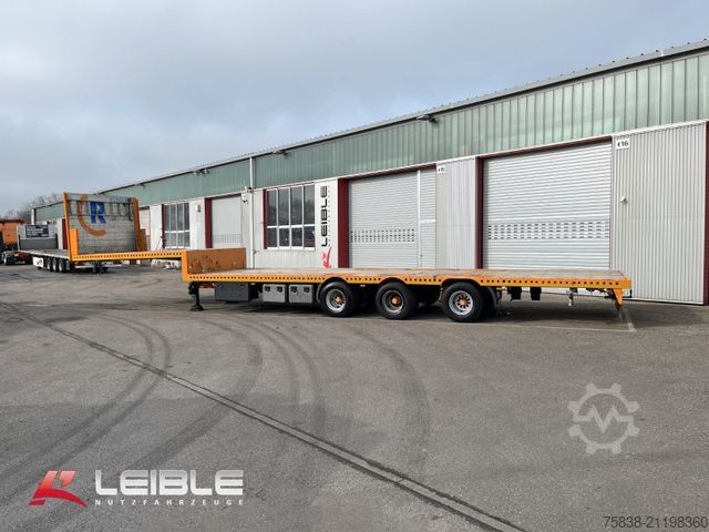 Low loader semitrailer MEUSBURGER MPG-3*Tieflader*Lift/Lenk*Rungent.*TwistLock*