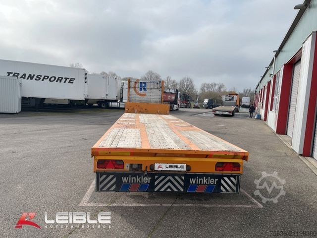 Low loader semitrailer MEUSBURGER MPG-3*Tieflader*Lift/Lenk*Rungent.*TwistLock*