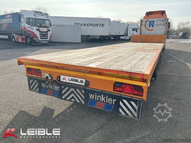 Low loader semitrailer MEUSBURGER MPG-3*Tieflader*Lift/Lenk*Rungent.*TwistLock*