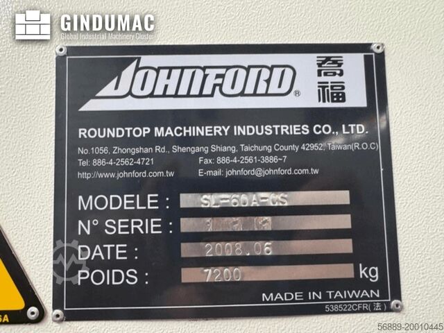 Horizontal Turning Machine Johnford SL 60A CS