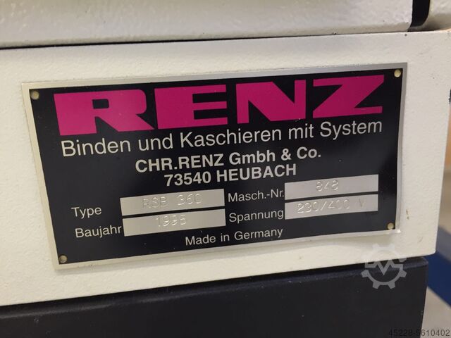 WİR-O BİNDİNG MACHİNE Renz RSB 360-SU 700