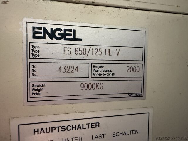Injection molding machine ENGEL ES 650/125 HL-V