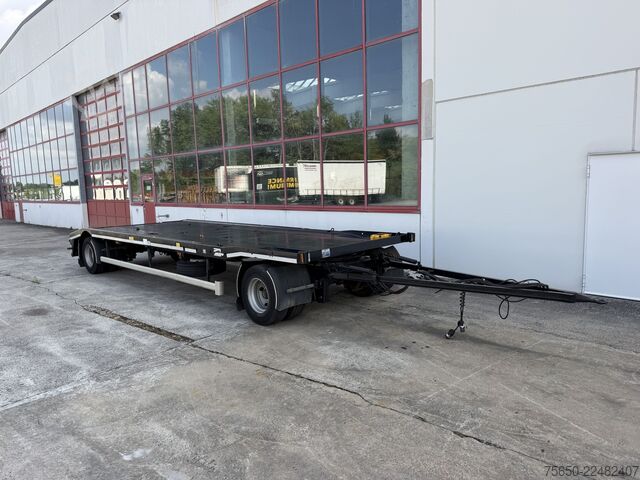 Low loader trailer Hüffermann ISA  2 Achs Abrollanhänger- Tieflader