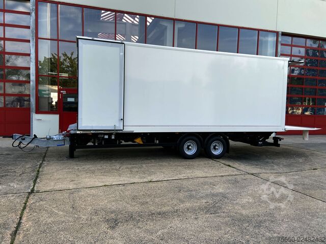 Box trailer Möslein TKO105 D-L 6 m  10 t GG Tandem Koffer, Ladebordwand+ Durchladbar, 6,20 m