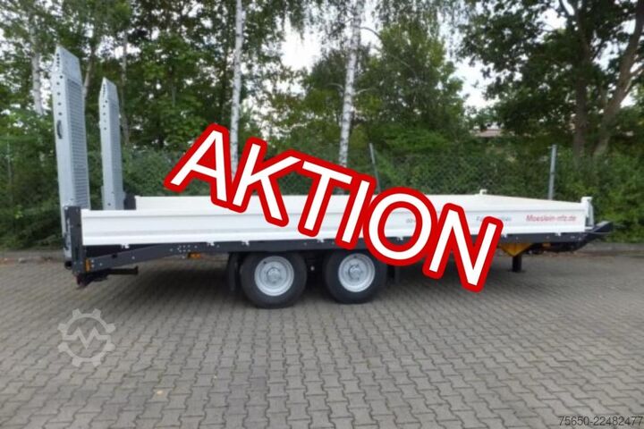 Low loader trailer Möslein TTT 11 5,2 BR Weiß  Neuer Tandemtieflader mit Breiten Rampen